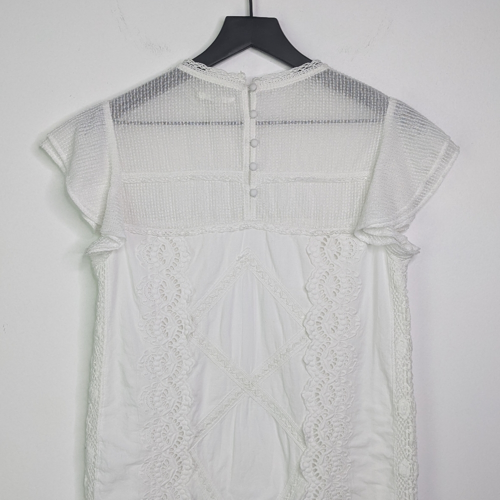 Tularosa Eyelet Clayton Mini Dress in Cloud S EUC - Picture 11 of 14